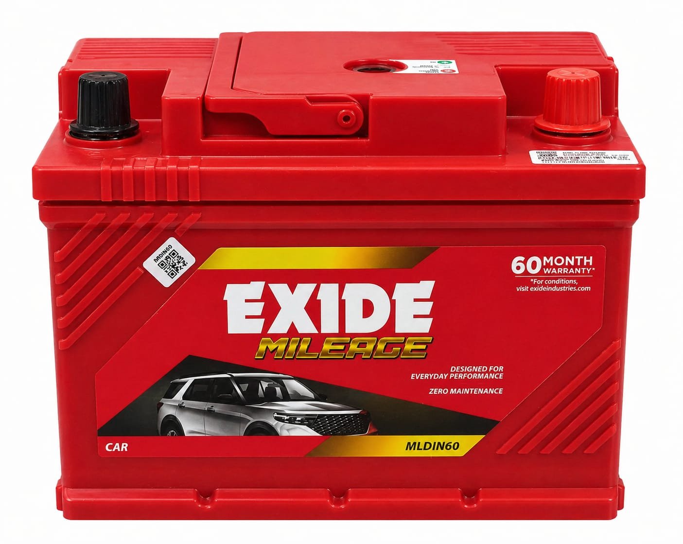 Exide Mileage MLDIN60 60Ah Car Battery