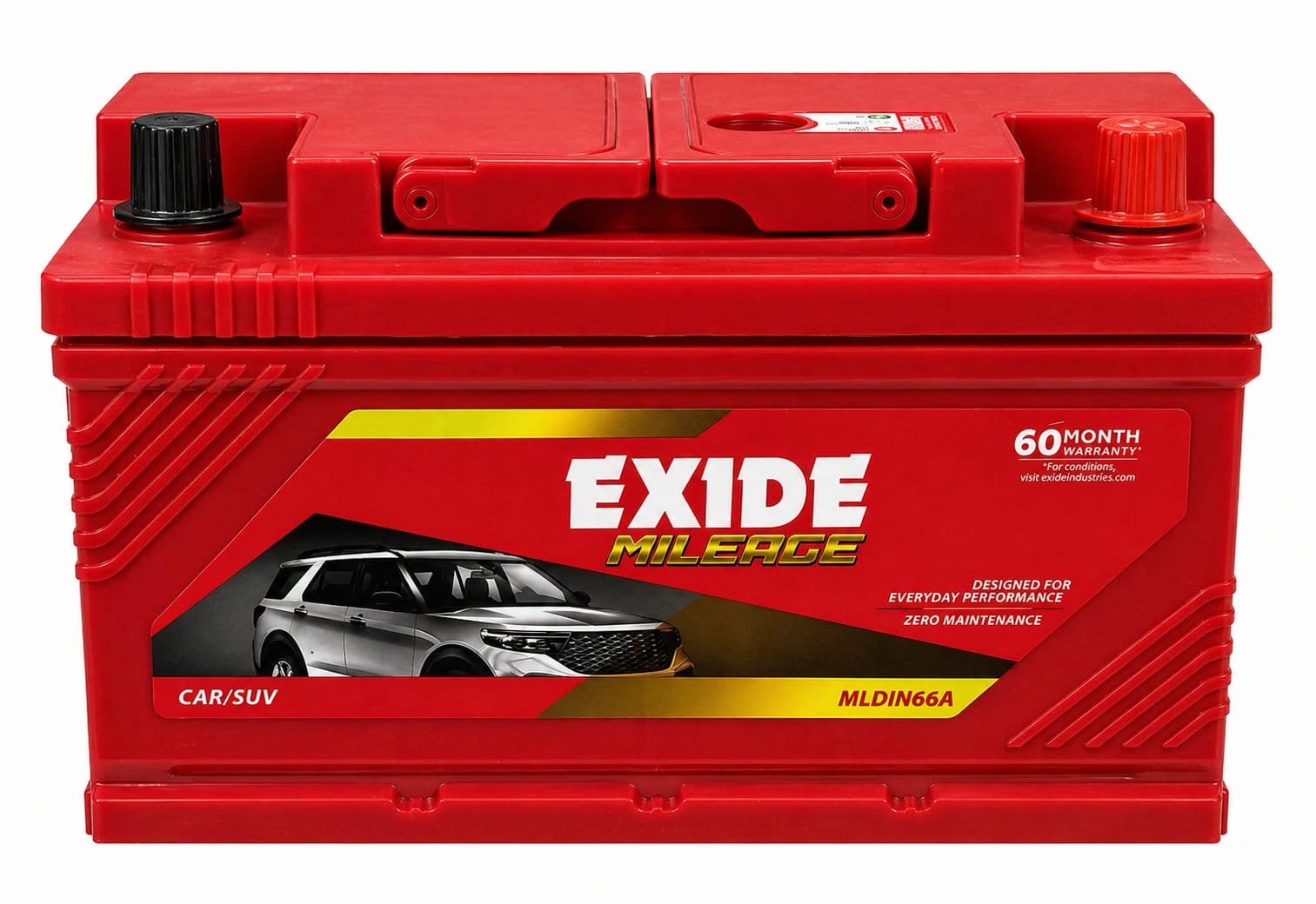 Exide Mileage MLDIN66 66Ah Car Battery